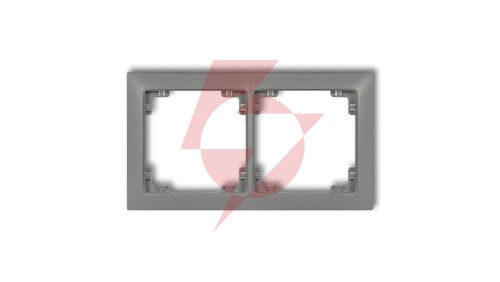 DECO Ramka uniwersalna podwójna z tworzywa DECO Soft szary mat 27DRSO-2