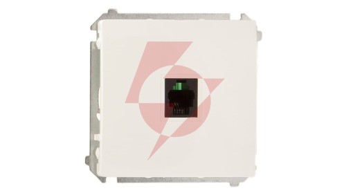 Simon Basic Gniazdo telefoniczne pojedyncze RJ11 białe BMTU.01/11
