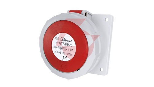 Gniazdo tablicowe skośne 63A/400V 5P IP67 6h 3P+N+Z GTS 63/5 921828