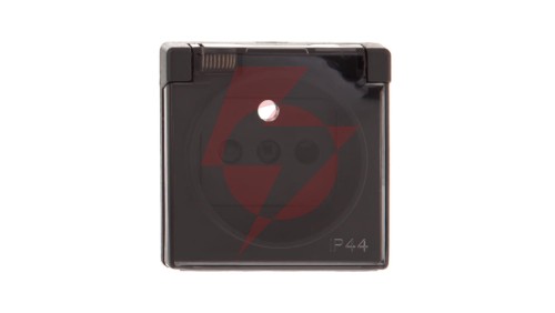Simon 82 Pokrywa bryzgoszczelna gniazda z/u IP44 z klapką dymną grafit 82068KD-38
