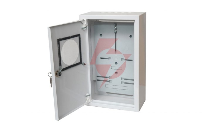 Rozdzielnica natynkowa licznikowa 1x3F na licznik elektroniczny zamek okienko RAL 9003 A-RZ19E