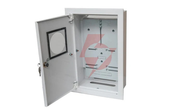 Rozdzielnica podtynkowa metalowa 1x3F na licznik elektroniczny zamek okienko RAL 9003 A-RW19E