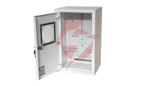 Rozdzielnica natynkowa licznikowa 1x3F zamek okienko RAL 9003A-RZ19