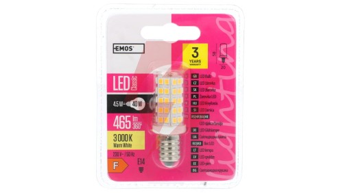 Żarówka LED do okapu 4,5W E14 470lm 3000K CLASSIC ZQ9140