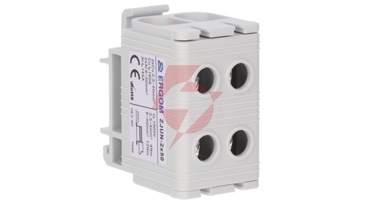 Złączka szynowa 2-torowa ZJUN-2x50 szara R34RR-07010021103 /6szt./