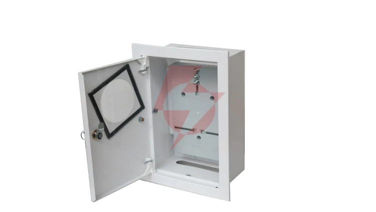 Rozdzielnica podtynkowa metalowa 1x1F na licznik elektroniczny zamek okienko RAL 9003 A-RW18E