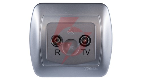 Simon Akord Gniazdo antenowe RD/TV końcowe separowane aluminium metalizowane AAK/26