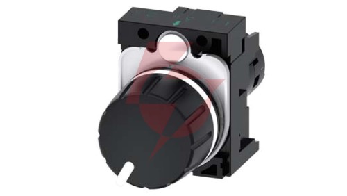 Potencjometr kompaktowy 22mm 4,7kOhm 1W IP69(K) tworzywo czarna gałka z uchwytem przył śrub SIRIUS ACT 3SU1200-2PR10-1AA0