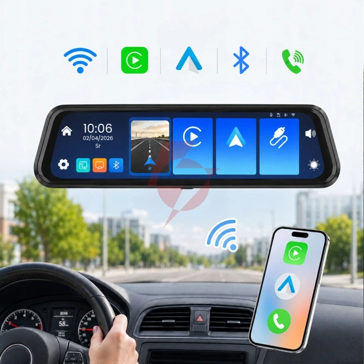 Kamera samochodowa przód tył orllo autoplay pro 4k gps wifi