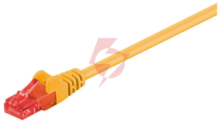 Kabel krosowy patchcord U/UTP kat.6 CCA żółty 7,5m 68428