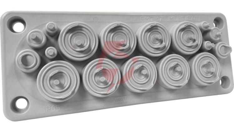 Przepust wielootworowy RMC17 IP65 RAL 7035 kolor szary UL94 V-0 MBA1N17X11