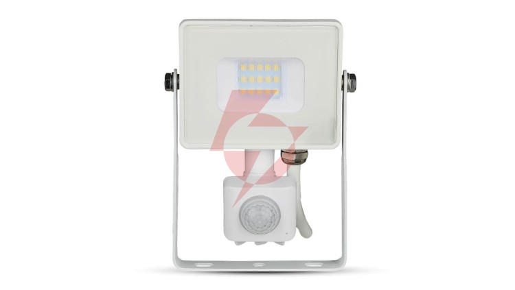 Projektor LED 10W 800lm 4000K Dioda SAMSUNG z czujnikiem ruchu PIR Biały IP65 434