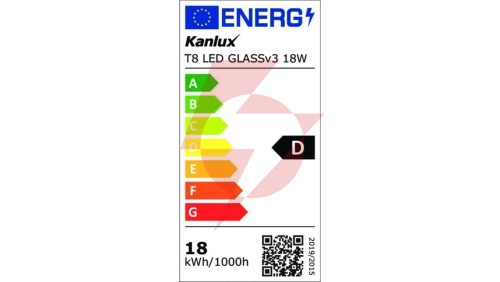 Świetlówka LED T8 G13 1210mm GLASSv3 18W-CW 2700lm 6500K barwa zimna 3 lata Gwarancji 26065