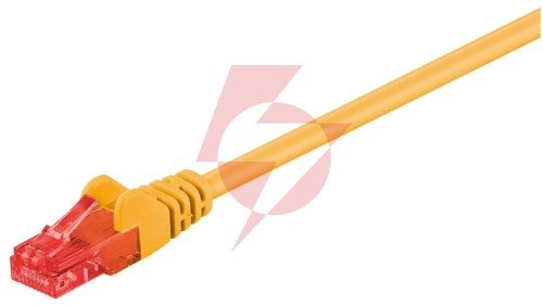 Kabel krosowy patchcord U/UTP kat.6 CCA żółty 20m 68403
