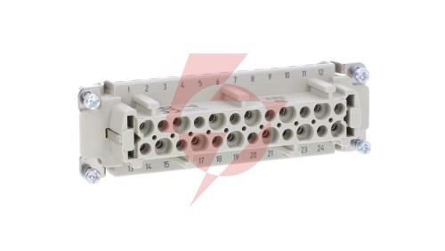 Złącze śrubowe (wkład) (0,75-2,5 mm2) 24+PE żeńskie 500V 16A Han E 09330242701