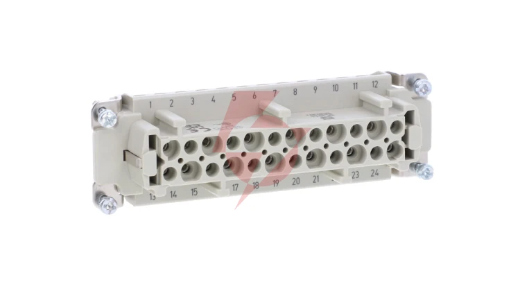 Złącze śrubowe (wkład) (0,75-2,5 mm2) 24+PE żeńskie 500V 16A Han E 09330242701