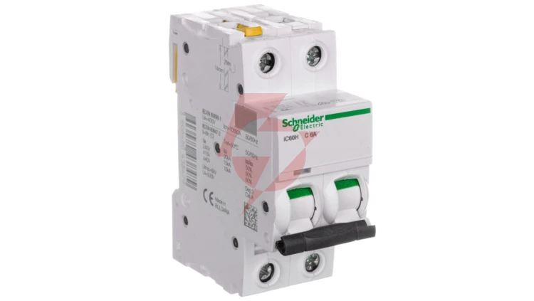 Wyłącznik nadprądowy 2P C 6A 10kA AC iC60H-C6-2 Acti9 A9F07206