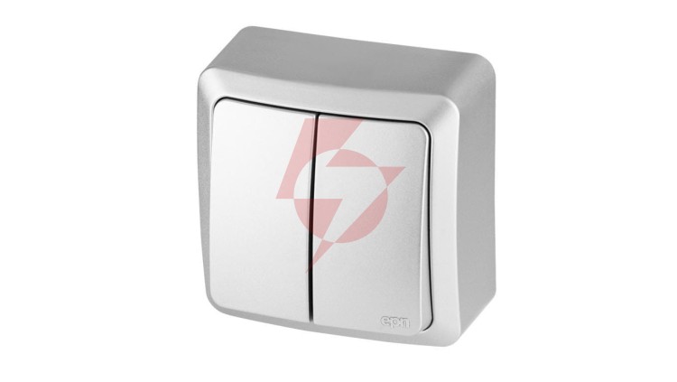 BERG Łącznik świecznikowy n/t 10AX IP20 srebrny 3711-06