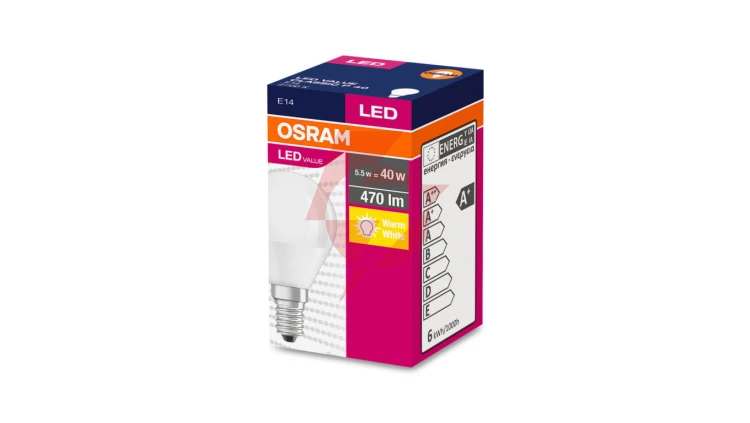 Żarówka LED VALUE CLASSIC P 40 E14 4,9W 470lm 2700K 827 FR non-dim 4058075147898