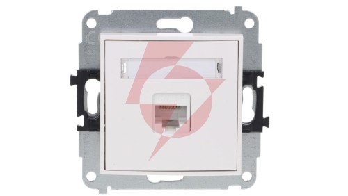 MINI Gniazdo komputerowe pojedyncze 1xRJ45 kat. 5e 8-stykowy biały MGK-1