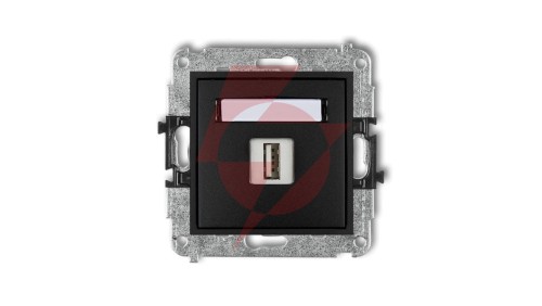 MINI Ładowarka USB pojedyncza 5V 2A czarny mat 12MCUSB-3