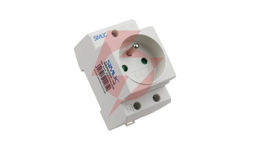 Gniazdo serwisowe 2P+PE 16A 230V na szynę montażową SIMLIC MRD50-16 89066006