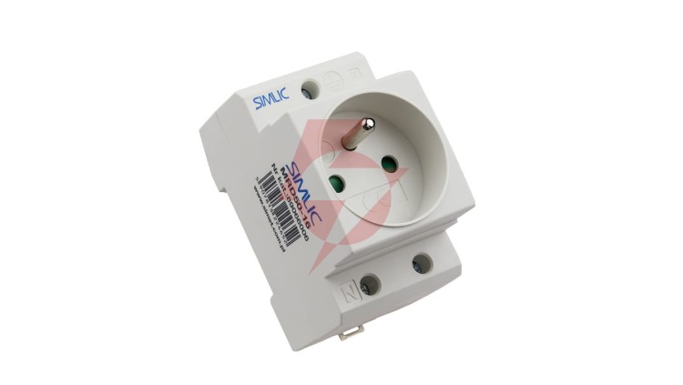 Gniazdo serwisowe 2P+PE 16A 230V na szynę montażową SIMLIC MRD50-16 89066006