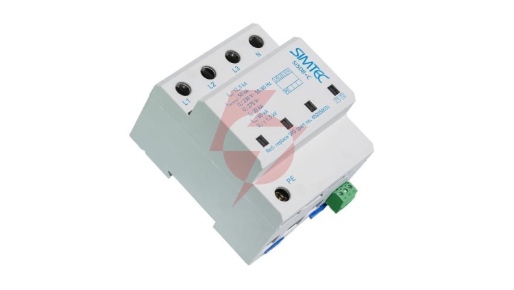 Ogranicznik przepięć Iskiernikowo-warystorowy 4P 50kA 230V SIMTEC SI50 B+C Typ T1+T2 szary 85205003