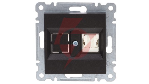 Lumina Gniazdo komputerowe pojedyncze RJ45 kat.5e UTP czarne WL2113
