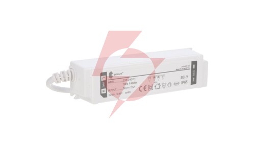 Zasilacz LED 24V DC 60W 2,5A IP65 /z zabezpieczeniami/ ZLDP 60-24YCL 19724-9022