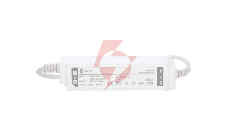 Zasilacz LED 12V DC 40W 3,33A IP65 /z zabezpieczeniami/ ZLDP 40-12YCL 19712-9038