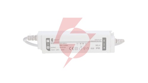 Zasilacz LED 12V DC 60W 5A IP65 /z zabezpieczeniami/ ZLDP 60-12YCL 19712-9039