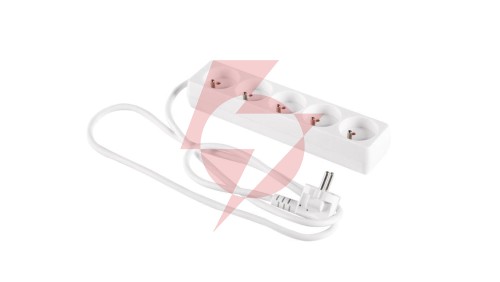 Przedłużacz 5-gniazd z/u 1,5m /H05VV-F 3G1/ biały PM-BW-5G-15