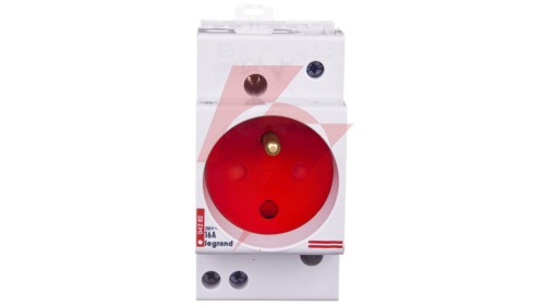 Gniazdo modułowe 2P+Z 10/16A z osłoną na szynę G382 004282