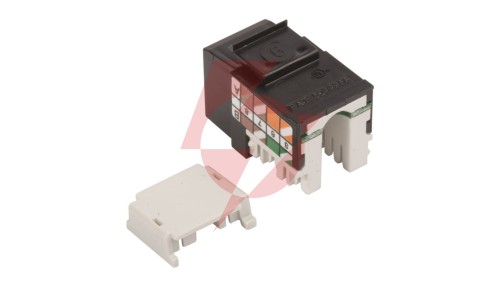 Simon Connect Wkład gniazda komputerowego pojedynczy RJ45 kat.6 nieekranowany czarny CJ645U UTP