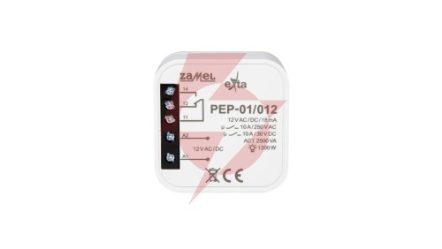 Przekaźnik elektromagnetyczny dopuszkowy 12VAC/DC 10A PEP-01/012 EXT10000258