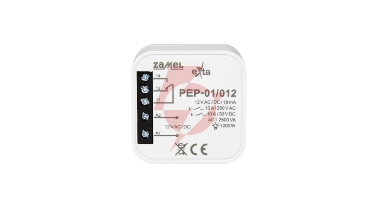Przekaźnik elektromagnetyczny dopuszkowy 12VAC/DC 10A PEP-01/012 EXT10000258