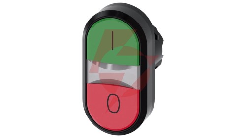 Przycisk podwójny podświetlany 22mm tworzywo zielony /I/ czerwony /O/ przyciski płaskie SIRIUS ACT 3SU1001-3AB42-0AK0