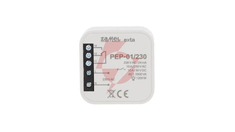Przekaźnik elektromagnetyczny dopuszkowy 230VAC 10A PEP-01/230 EXT10000256