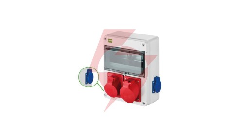 Rozdzielnica budowlana RS-10 10-mod. 2x2P+Z, 16A/5P, 32A/5P, IP54, bez zabezpieczeń 6228-00