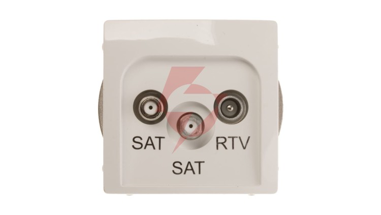 Simon Basic Gniazdo antenowe SAT/SAT/RTV końcowe białe BMZAR+SAT3.1-P2.01/11