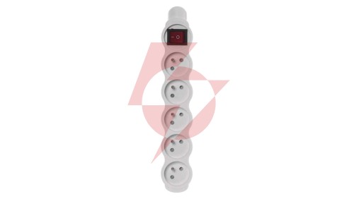 Gniazdo /rozgałęźnik/ do przedłużacza z wyłącznikem 5-gniazd z/u 16A białe P1500N