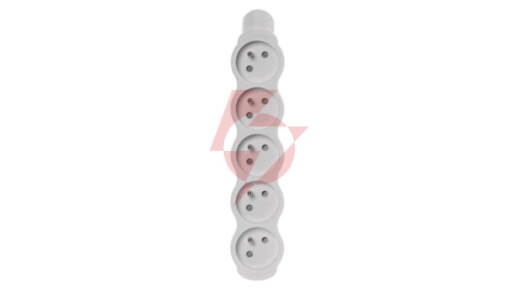 Gniazdo /rozgałęźnik/ do przedłużacza 5-gniazd z/u białe P0500N