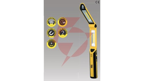 Latarka warsztatowa akumulatorowa LED COB 3W+1W 2,6Ah Li-Ion /hak, magnes, powerbank/ LW-2PB