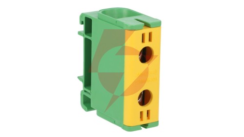 Blok rozdzielczy-odgałęźny 1-polowy AL/CU 2,5-50mm2 żółto-zielony montaż płaski i na szynę TH WLZ35P/50/z 48.552