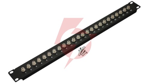 Patch panel 19cali 1U 24x F wyposażony CL-19-1U-24F