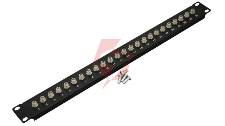 Patch panel 19cali 1U 24x F wyposażony CL-19-1U-24F
