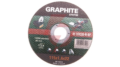 Tarcza tnąca do kamienia 115 x 1.6 x 22.2 mm, 41 37C30-R-BF