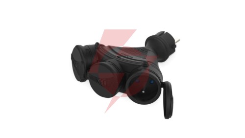 Rozgałęźnik wtyczkowy 3-gniazda z/u 16A 250V IP54 czarny GN-X3/54 W-01154