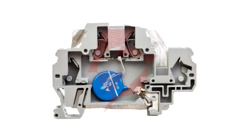 Złączka szynowa z warystorem 24V DC szara 870-523/281-582